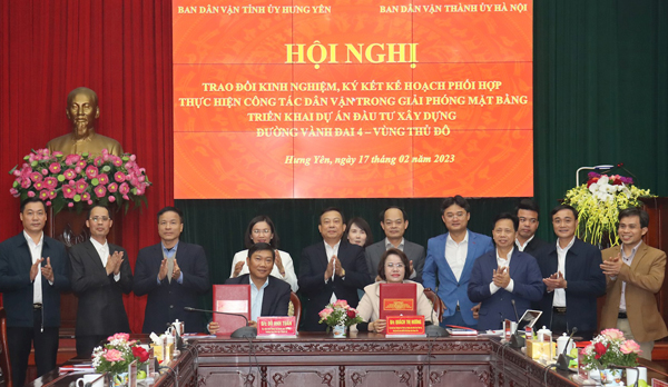 Hà Nội - Hưng Yên chia sẻ kinh nghiệm dân vận trong thực hiện Dự án đường Vành đai 4